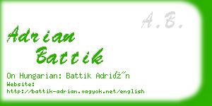 adrian battik business card